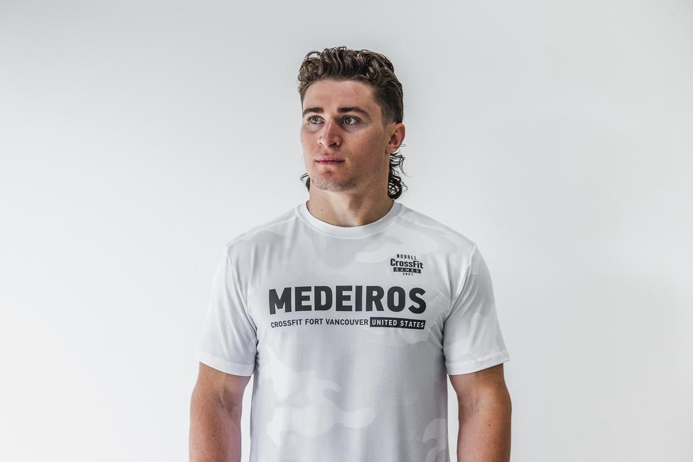 NOBULL Men's Crossfit Games® 2021 (Medeiros) Jersey - White Camo - Ireland (1702PCKNT)